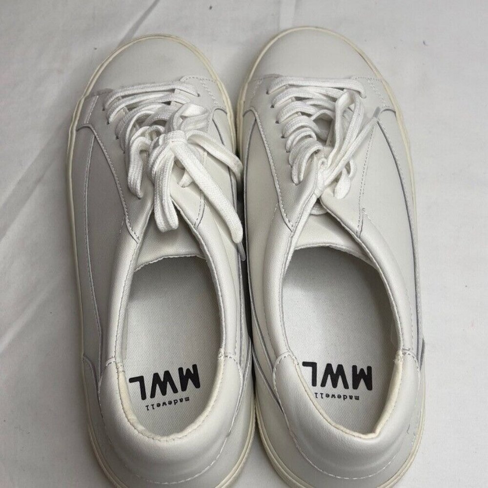 Madewell Womens $88 Sidewalk Low-Top Sneakers White Size 10 ND989 - Picture 6 of 13